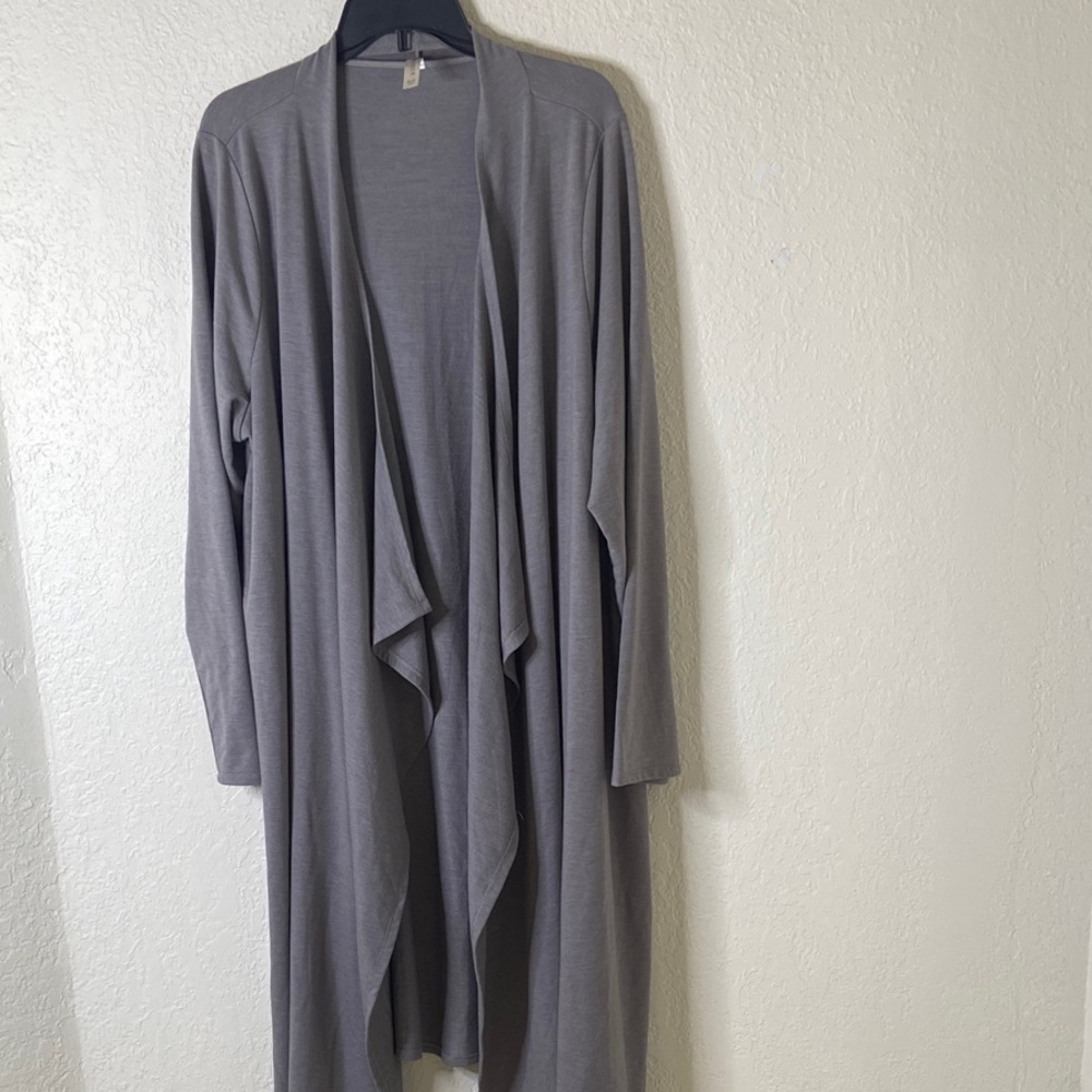 Cacique Charcoal Drape Cardigan